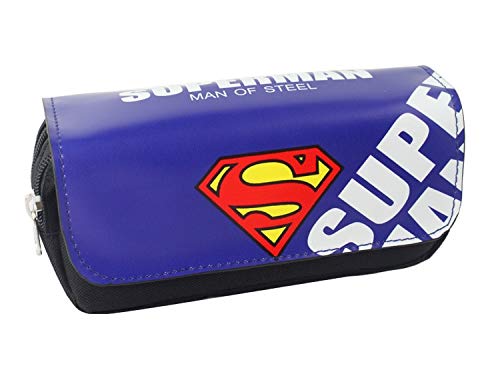 Dmarvel Comics Superman Pen Lápiz Bolso Monedero Avengers Iron Man Capitán Batman Bolsas De Cosméticos Estuches A