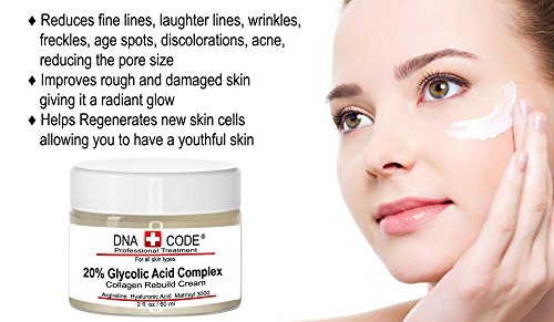 DNA Code- 20% Glycolic Acid Complex Collagen Reubild Cream w/ Argireline,Matrixyl 3000, CoQ10 by DNA CODE Skin Care
