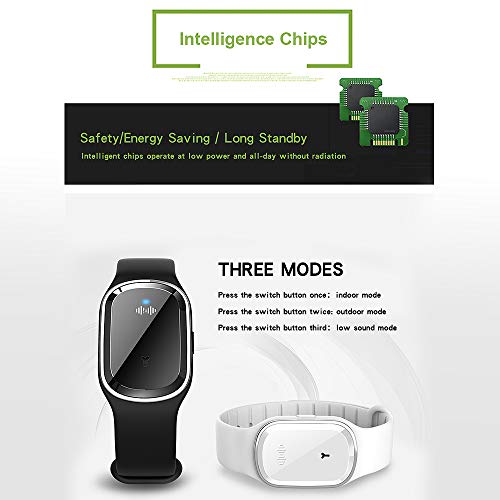 Docooler M1 Ultrasonido Repelente de Mosquitos Pulsera Anti plagas de Mosquitos Insectos Repelente Pulsera para niños Adultos