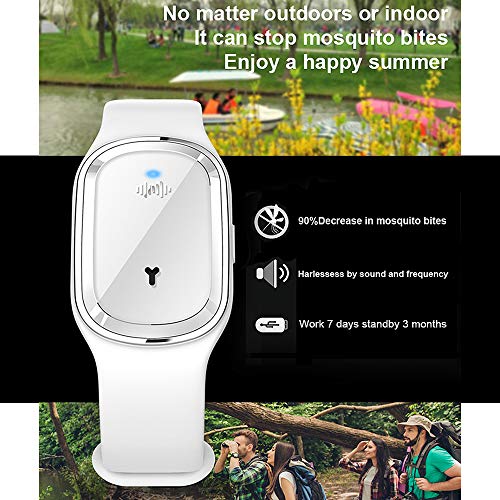 Docooler M1 Ultrasonido Repelente de Mosquitos Pulsera Anti plagas de Mosquitos Insectos Repelente Pulsera para niños Adultos