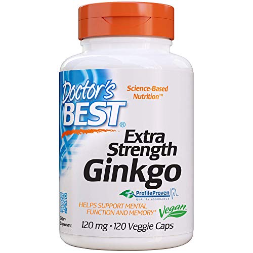 Doctor's Best Extra Strength Ginkgo, 120mg - 120 vcaps 120 Unidades 120 g
