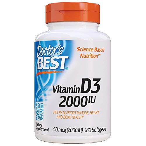 Doctor's Best Vitamina D3, 2000 Ui - 180 Cápsulas Blandas 180 Unidades 70 g