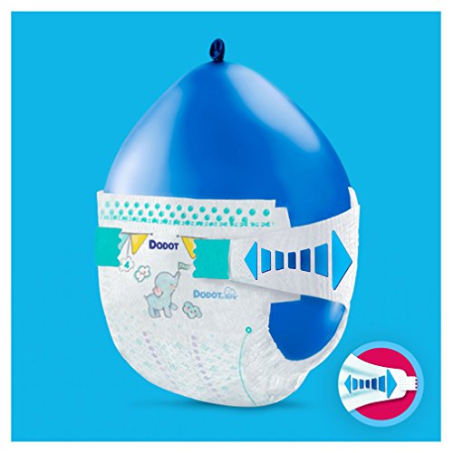 Dodot Bebé-Seco - Pañales para bebé con canales de aire, 6-10 kg, Talla 3 (5 - 10 kg) - 210 Pañales