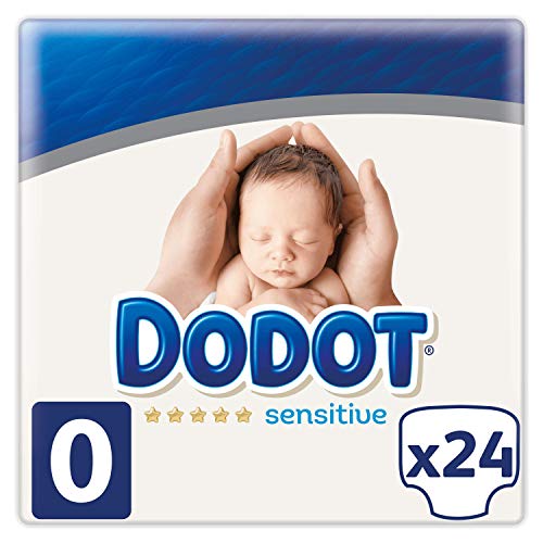 Dodot Protection Plus Sensitive Pañales Talla 0 (1.5 a 2.5 kg), 24 Pañales