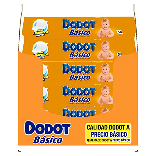 Dodot - Toallitas básico recambio 54 unidades - Pack de 6 (Total 324 unidades)