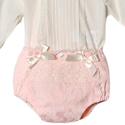 DOLCE PETIT - Conjunto Blusa Y Braga bebé-niños Color: Rosa Talla: 1M