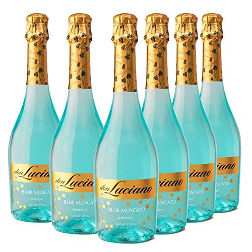 Don Luciano Blue Moscato Vino Espumoso Natural - Pack de 6 Botellas x 750 ml