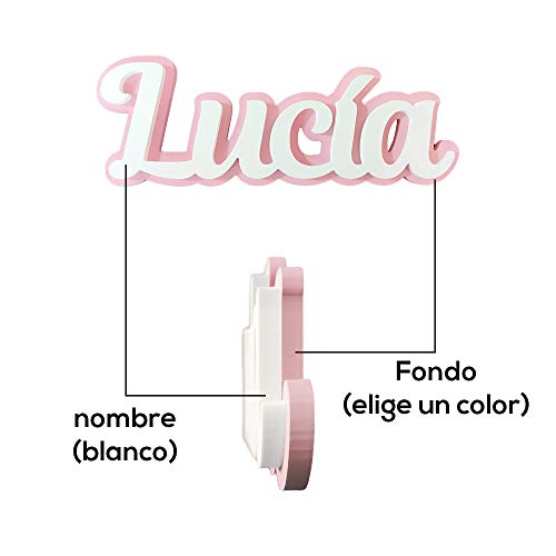 DONLETRA® Nombres Decorativos Personalizados para Pared y Puerta, Nombre Decorativo para Decorar Habitación Infantil y Dormitorio de Bebé, Tamaño 30 x 12 (aprox.) x 2.3 cm