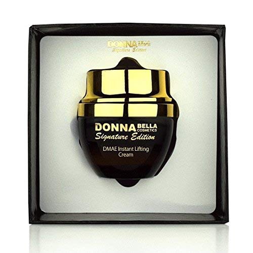 Donna Bella Cosmetics Signature DMAE Crema de elevación instantánea elástica y elevable inmediatamente, así como reduce la apariencia de las arrugas de la piel facial