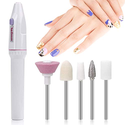 Dorakitten Kit de Manicura Eléctrico, Torno para Uñas 5 en 1Kit Uñas de Gel Limas para Uñas Manicura Eléctrica Manillar