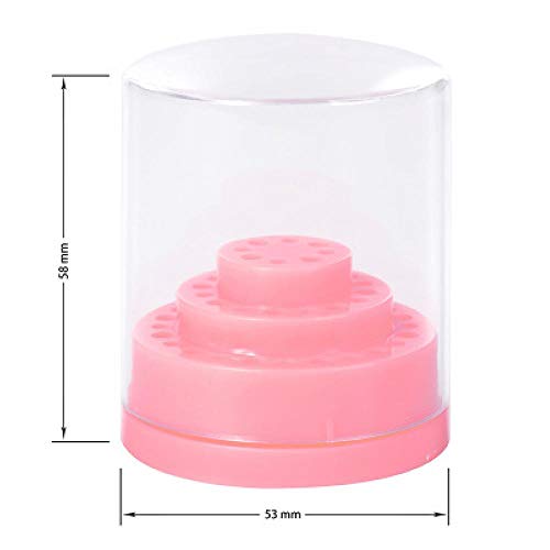 Dorime 1 Conjunto de 48 Hoyos Herramienta Caja de Almacenamiento cortaúñas Pantalla Soporte de Soporte de Rosa Aburrido Clavo Recipiente manicura