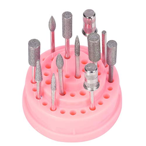 Dorime 1 Conjunto de 48 Hoyos Herramienta Caja de Almacenamiento cortaúñas Pantalla Soporte de Soporte de Rosa Aburrido Clavo Recipiente manicura
