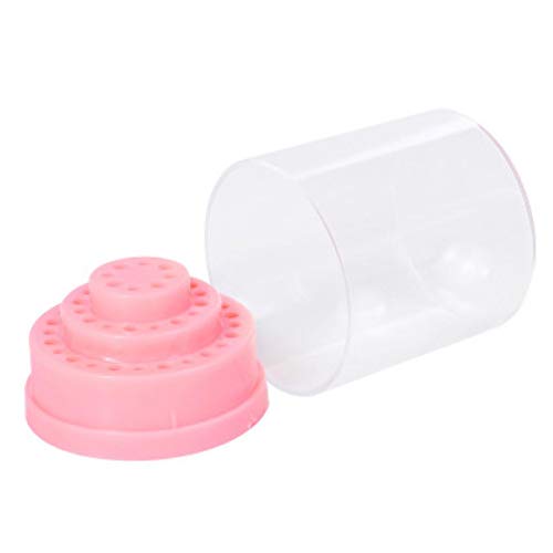 Dorime 1 Conjunto de 48 Hoyos Herramienta Caja de Almacenamiento cortaúñas Pantalla Soporte de Soporte de Rosa Aburrido Clavo Recipiente manicura