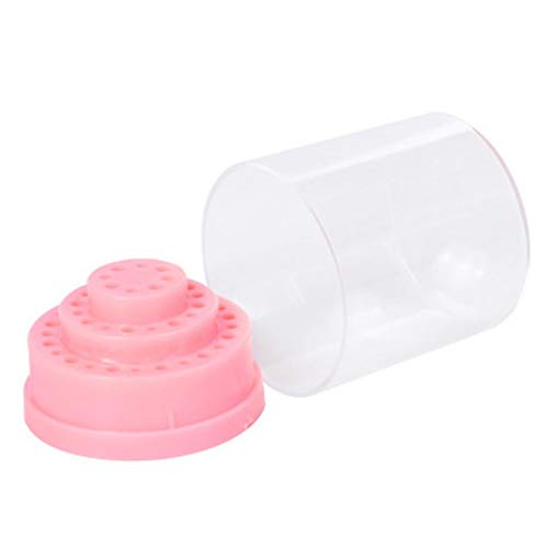 Dorime 1 Conjunto de 48 Hoyos Herramienta Caja de Almacenamiento cortaúñas Pantalla Soporte de Soporte de Rosa Aburrido Clavo Recipiente manicura