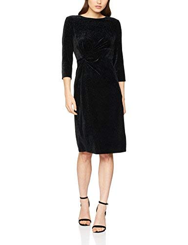 Dorothy Perkins Petite Knot Front Bodycon Vestido de Fiesta, Negro (, 44 para Mujer