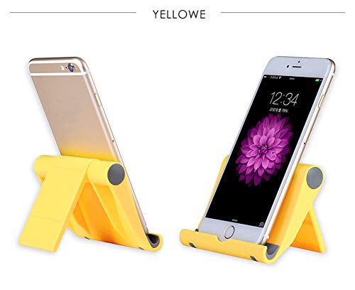 Dosige Soporte Télefono móvil Ajustable, Soporte Multiángulo Universal para iPad Tabletas iPhone X/8 Plus/7/6 Plus/6s/6/SEGalaxy Samsung y Android Smartphone（Amarillo）