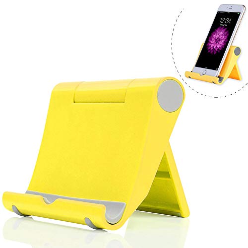 Dosige Soporte Télefono móvil Ajustable, Soporte Multiángulo Universal para iPad Tabletas iPhone X/8 Plus/7/6 Plus/6s/6/SEGalaxy Samsung y Android Smartphone（Amarillo）