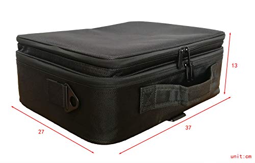 Doubleblack Grande Bolsa Maquillaje Neceser para Maquillaje Profesional Maletin Organizador Estuch Viaje con Brochas Compartimentos 37x27x13 cm Negro