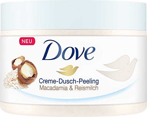 Dove - Lote de exfoliante y crema corporal de yogur para la ducha