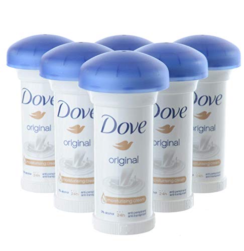 Dove Original crema anti-Perspirant Desodorante 50ml (Pack de 6)