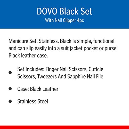 Dovo – 283.016 – Estuche de manicura – Cuero Negro