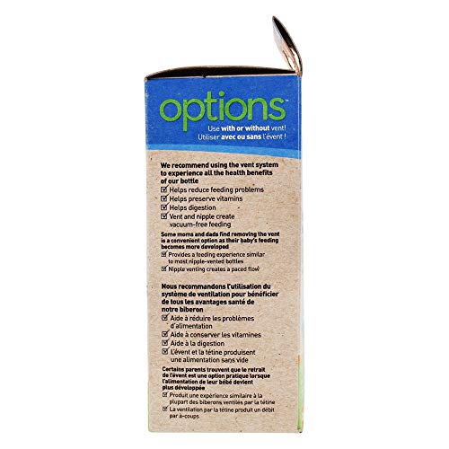 Dr. Brown's Options Cristal - Biberón de boca ancha, 150 ml