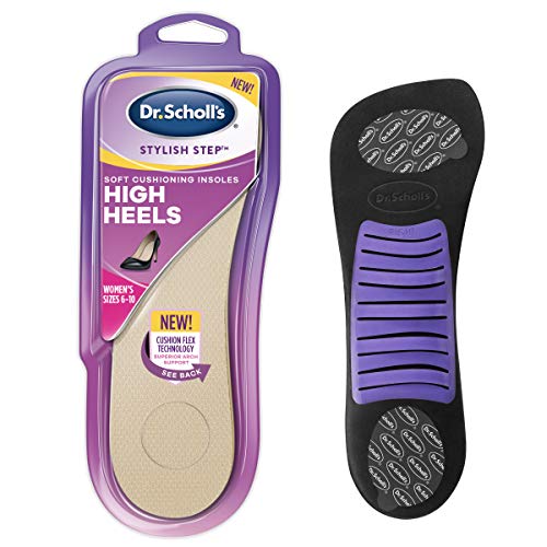Dr. Scholl's Plantillas acolchadas suaves para tacones altos, demostradas para ayudar a prevenir el dolor en los tacones altos (para mujer 6-10), Espuma suave., Embalaje nuevo., 1
