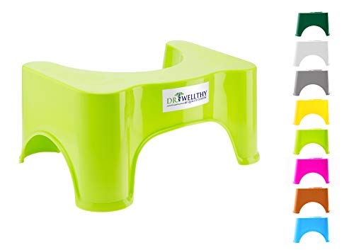 Dr. Wellthy - ¡El taburete del tocador! - antideslizante anti constipación curar squat hemorroides