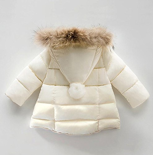 Dragon868 Abrigos Bebé, Niños Unisex otoño Invierno Caliente Chaqueta Abrigos Tamaño 12 Meses-5 años (12 Meses, Blanco)