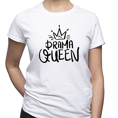 Drama Queen Camiseta para Mujer Blanco XL