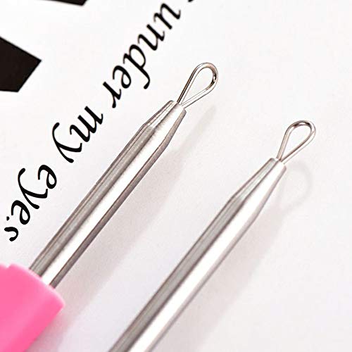 Drametree Aguja de acné de Acero Inoxidable Recoger Acné Pin Negro Acné Doble Aguja de acné Belleza Herramientas de Belleza Profesional sin riesgos Hecho de Acero quirúrgico de Grado dermatológico