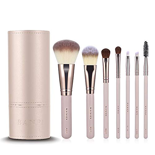 Drametree Pincel de Maquillaje de Cara Completa para Polvos Sueltos o prensados, Pincel de Base de Rubor para Mezclar, Punteado, Pincel de Base de Polvo de Pulido Pincel de Rubor Contorno Herramienta