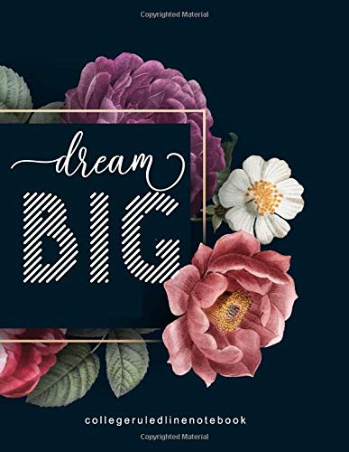 Dream BIG College Ruled Line Notebook: Composition Book Journal,Notebooks for School