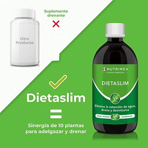 Drenante Retención de Líquidos, Detox Adelgazante, Diurético Natural, Jarabe Líquido 500ml, Elimina Toxinas, Plan Detox 6 Semanas - Té Verde Guaraná Papaya Boldo Mate - Pierde Peso Natural