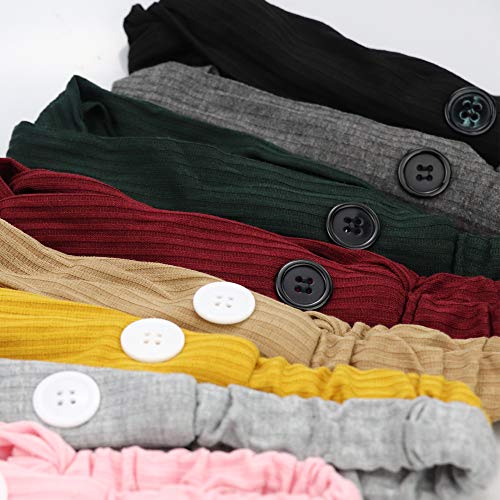 DRESHOW 8 Piezas Diadema Para Mujer Turbante Bohemia Elástico Cinta Banda para El Cabello Diadema Accesorios Para El Cabello