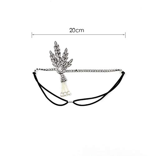 DRESHOW Art Deco 1920 Flapper Gran Gatsby Leaf Boda Nupcial Tiara Perla Diadema