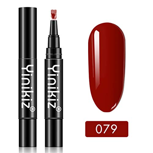 DressLksnf Pluma Esmalte de Uñas Semipermanente Lápiz Pintauñas de Un Paso de Gel UV/LED para Manicura Profesional Base Coat Top para Nail Art para Salón de Uñas