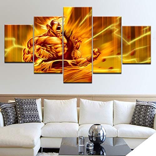 Drn Ball Personajes Goku Super Saiyan Goku Dibujos Animados Arte Moderno Pintura Carteles De Pared Lienzo para El Hogar Decoración De La Sala De Estar-Sin Marco