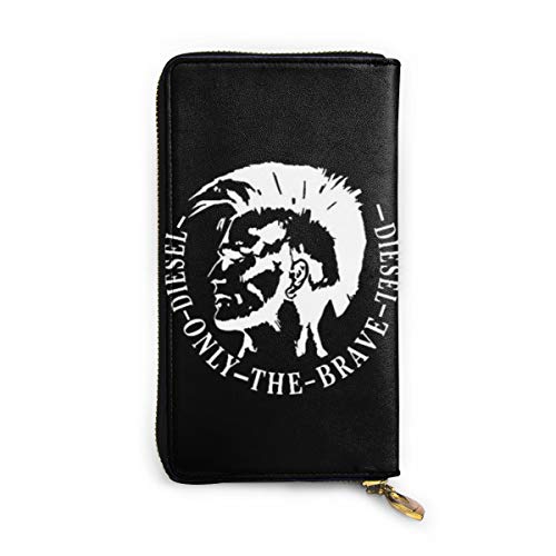 Dtesel inly The brpve Long Leather Wallet Cartera con Cremallera Tarjetero Clutch Purse Coin Pocket Package para Hombre y Mujer