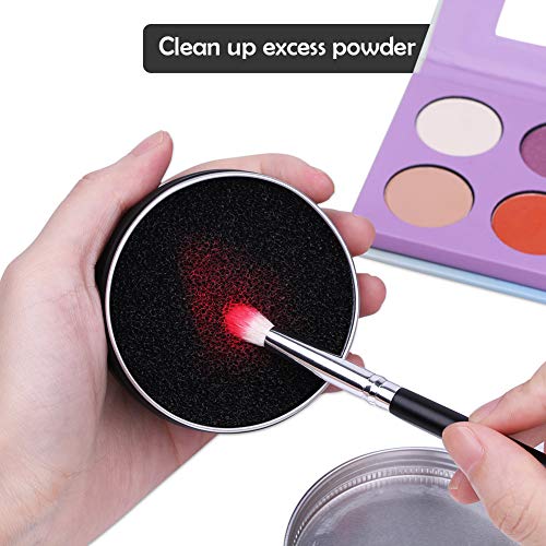DUcare Limpia Brochas Maquillaje 2PCS : limpiador de jabón sólido y esponja de eliminación de color