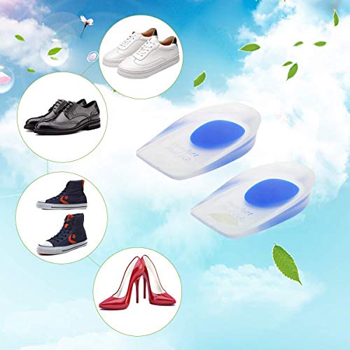ducomi talonera plantillas de gel – 2 pares – Suela elevador Antishock para hombre y mujer – rodamiento soporte para talón – Reduce Los golpes y el dolor y DA 1,5 cm de altura Uomo EU 40/44