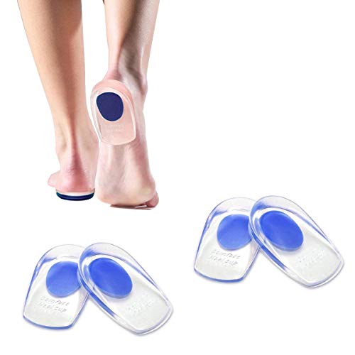 ducomi talonera plantillas de gel – 2 pares – Suela elevador Antishock para hombre y mujer – rodamiento soporte para talón – Reduce Los golpes y el dolor y DA 1,5 cm de altura Uomo EU 40/44