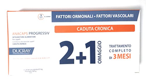 Ducray Anacaps - Tratamiento progresivo contra la caída crónica (60 + 30 comprimidos)