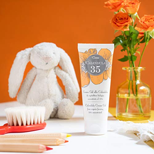 Dulàc - Crema de caléndula concentrada al 35% - 75 ml - Nutre, hidrata y protege la piel - Para el cambio de pañal - 100% Made in Italy - Calendula 35