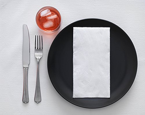 Duni 171664 Elegance - Servilletas (tamaño grande, predobladas, 40 x 40 cm, 240 unidades), color blanco