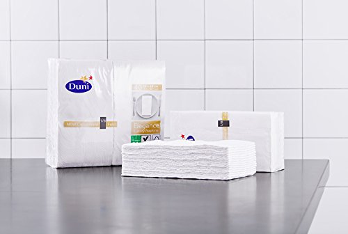 Duni 171664 Elegance - Servilletas (tamaño grande, predobladas, 40 x 40 cm, 240 unidades), color blanco