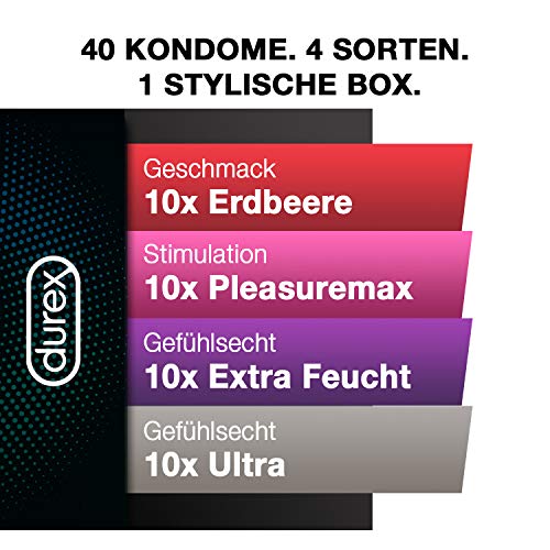 Durex Assortiment de Préservatifs Fun Explosion - Boîte élégante - 40 Pièces