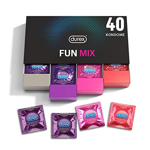 Durex Assortiment de Préservatifs Fun Explosion - Boîte élégante - 40 Pièces