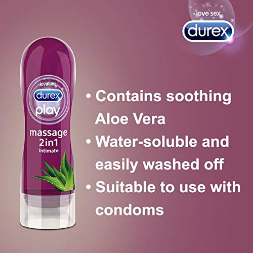 Durex Play, Gel de Masaje 2 en 1 - 200 ml (El Embalaje Puede Variar)