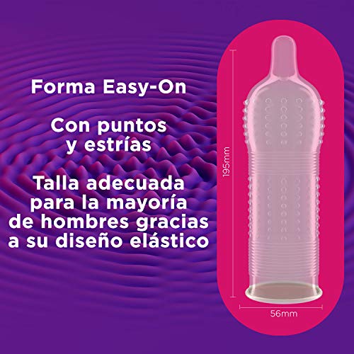 Durex Preservativos Intense con Puntos y Estrías y gel estimulante - 12 condones